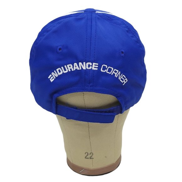 Sport Tek Endurance Corner Strapback Cap Racing Runner Hat Port Authority Blue - Picture 4 of 10